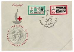 DDR 1963 FDC Mi-Nr. 956-957 SSt. 100 Jahre Internationales Rotes Kreuz