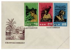 DDR 1965 FDC Mi-Nr. 1084-1086 SSt. 90. Geburtstag von Albert Schweitzer