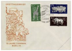 DDR 1965 FDC Mi-Nr. 1093-1095 SSt. 10 Jahre Tierpark Berlin
