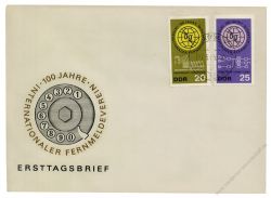 DDR 1965 FDC Mi-Nr. 1113-1114 ESt. 100 Jahre Internationale Fernmeldeunion