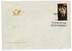 DDR 1965 FDC Mi-Nr. 1124 SSt. 75. Geburtstag von Erich Weinert