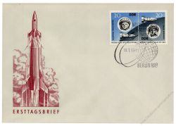 DDR 1963 FDC Mi-Nr. 970-971 (ZD) SSt. Gruppenflug der Raumschiffe Wostok 5 und Wostok 6