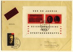 DDR 1966 FDC Mi-Nr. 1154-1155 (Block 25) SSt. Spartakusgruppe
