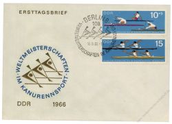 DDR 1966 FDC Mi-Nr. 1202-1203 SSt. Weltmeisterschaften im Kanurennsport