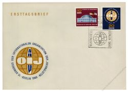 DDR 1966 FDC Mi-Nr. 1212-1213 SSt. Kongress der Internationalen Organisation der Journalisten