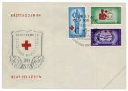 DDR 1966 FDC Mi-Nr. 1207-1209 SSt. Blutspendewesen, Hilfsorganisationen, Gesundheitserziehung