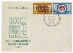 DDR 1967 FDC Mi-Nr. 1278-1279 SSt. Internationale Radfernfahrt fr den Frieden Warschau - Berlin - Prag