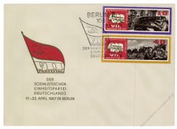 DDR 1967 FDC Mi-Nr. 1258-1261 SSt. Parteitag der Sozialistischen Einheitspartei Deutschlands