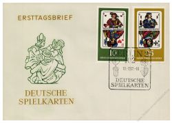 DDR 1967 FDC Mi-Nr. 1298-1301 SSt. Deutsche Spielkarten