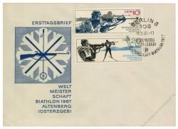 DDR 1967 FDC Mi-Nr. 1251-1253 SSt. Biathlon-Weltmeisterschaft in Altenberg