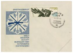 DDR 1967 FDC Mi-Nr. 1251-1253 SSt. Biathlon-Weltmeisterschaft in Altenberg