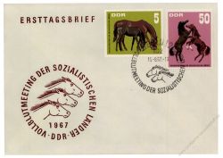 DDR 1967 FDC Mi-Nr. 1302-1305 SSt. Vollblutmeeting der sozialistischen Lnder