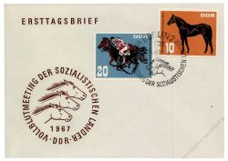 DDR 1967 FDC Mi-Nr. 1302-1305 SSt. Vollblutmeeting der sozialistischen Lnder