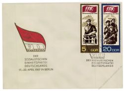 DDR 1967 FDC Mi-Nr. 1268-1271 SSt. Parteitag der Sozialistischen Einheitspartei Deutschlands