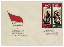 DDR 1967 FDC Mi-Nr. 1268-1271 SSt. Parteitag der Sozialistischen Einheitspartei Deutschlands