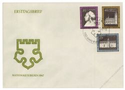 DDR 1967 FDC Mi-Nr. 1317-1319 SSt. 450. Jahrestag des Thesenanschlags an der Schlosskirche Wittenberg durch Martin Luther