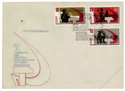 DDR 1967 FDC Mi-Nr. 1312A-1316A SSt. 50. Jahrestag der Oktoberrevolution in Russland