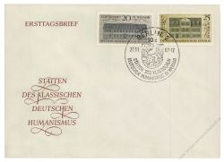 DDR 1967 FDC Mi-Nr. 1329-1330 SSt. Sttten des klassischen deutschen Humanismus