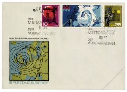 DDR 1968 FDC Mi-Nr. 1343-1345 (ZD) SSt. 75 Jahre Meteorologisches Hauptobservatorium Potsdam