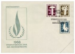 DDR 1968 FDC Mi-Nr. 1368-1370 SSt. Internationales Jahr der Menschenrechte