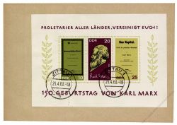 DDR 1968 FDC Mi-Nr. 1365B-1367B (Block 27) ESt. 150. Geburtstag von Karl Marx