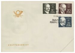 DDR 1968 FDC Mi-Nr. 1386-1390 SSt. Berhmte Persnlichkeiten