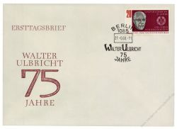 DDR 1968 FDC Mi-Nr. 1383 SSt. 75. Geburtstag von Walter Ulbricht