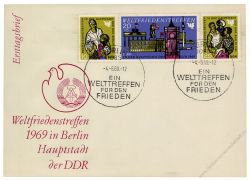 DDR 1969 FDC Mi-Nr. 1478-1480 (ZD) SSt. Weltfriedenstreffen