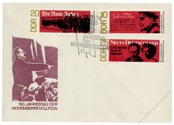 DDR 1968 FDC Mi-Nr. 1417-1419 SSt. 50. Jahrestag der Novemberrevolution in Deutschland