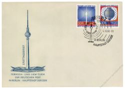 DDR 1969 FDC Mi-Nr. 1509-1510 SSt. 20 Jahre DDR: Erffnung des Fernseh- und UKW-Turms der Deutschen Post
