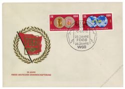DDR 1970 FDC Mi-Nr. 1577-1578 SSt. 25 Jahre Freier Deutscher Gewerkschaftsbund und Weltgewerkschaftsbund