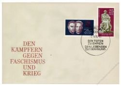 DDR 1970 FDC Mi-Nr. 1603-1604 SSt. Widerstandskmpfer; Internationale Mahn- und Gedenksttten