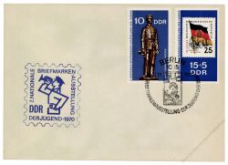 DDR 1970 FDC Mi-Nr. 1613-1614 SSt. Nationale Briefmarkenausstellung der Jugend