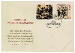 DDR 1971 FDC Mi-Nr. 1655-1658 SSt. 100 Jahre Pariser Kommune