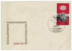 DDR 1971 FDC Mi-Nr. 1667 SSt. 25 Jahre Sozialistische Einheitspartei Deutschlands