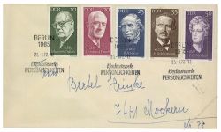 DDR 1972 FDC Mi-Nr. 1731-1735 SSt. Berhmte Persnlichkeiten