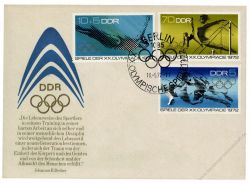 DDR 1972 FDC Mi-Nr. 1753-1758 SSt. Olympische Sommerspiele