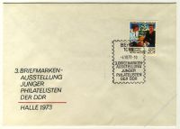 DDR 1973 FDC Mi-Nr. 1884 SSt. Briefmarkenausstellung junger Philatelisten der DDR