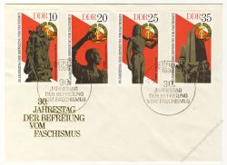 DDR 1975 FDC Mi-Nr. 2038-2041 SSt. 30. Jahrestag der Befreiung vom Faschismus