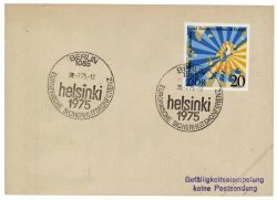 DDR 1975 FDC Mi-Nr. 2069 SSt. Unterzeichnung der Schlussakte der Konferenz ber Sicherheit und Zusammenarbeit in Europa