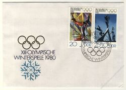 DDR 1980 FDC Mi-Nr. 2478-2481 SSt. Olympische Winterspiele
