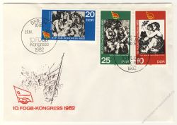 DDR 1982 FDC Mi-Nr. 2699-2701 SSt. Kongress des Freien Deutschen Gewerkschaftsbundes