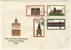 DDR 1984 FDC Mi-Nr. 2869-2872 SSt. Generalversammlung der Internationalen Gesellschaft fr Denkmalpflege