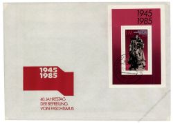 DDR 1985 FDC Mi-Nr. 2945 (Block 82) ESt. 40. Jahrestag der Befreiung vom Faschismus
