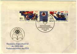 DDR 1984 FDC Mi-Nr. 2878-2879 (ZD) SSt. Nationales Jugendfestival
