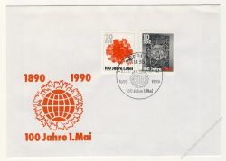 DDR 1990 FDC Mi-Nr. 3322-3323 SSt. 100 Jahre Tag der Arbeit