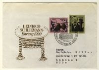 DDR 1990 FDC Mi-Nr. 3364-3365 SSt. 100. Todestag von Heinrich Schliemann