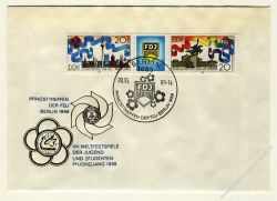 DDR 1989 FDC Mi-Nr. 3248-3249 (ZD) SSt. Pfingsttreffen FDJ; Weltfestspiele der Jugend und Studenten