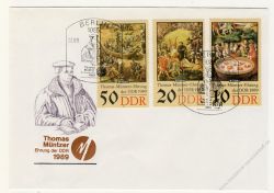 DDR 1989 FDC Mi-Nr. 3269-3273 SSt. 500. Geburtstag von Thomas Mntzer