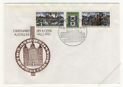 DDR 1990 FDC Mi-Nr. 3338-3339 (ZD) SSt. Briefmarkenausstellung der Jugend